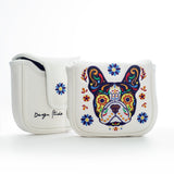 French Bulldog Sugar Skull Mallet Putter Head cover | 19thHoleCustomShop
