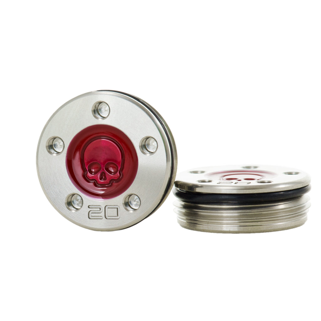 2 of Skull Red Scotty Cameron Putter Weights | 19th Hole custom Shop