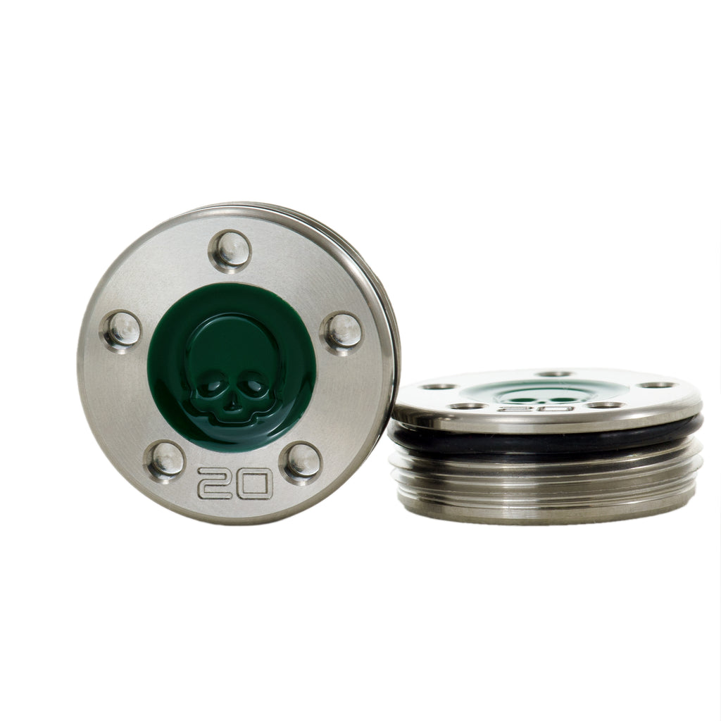 2 of Custom Skull Green Scotty Cameron Putter Weights | 19th Hole custom Shop