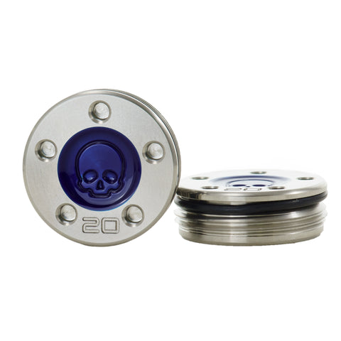 2 of Skull Blue Scotty Cameron Putter Weights | 19th Hole custom Shop