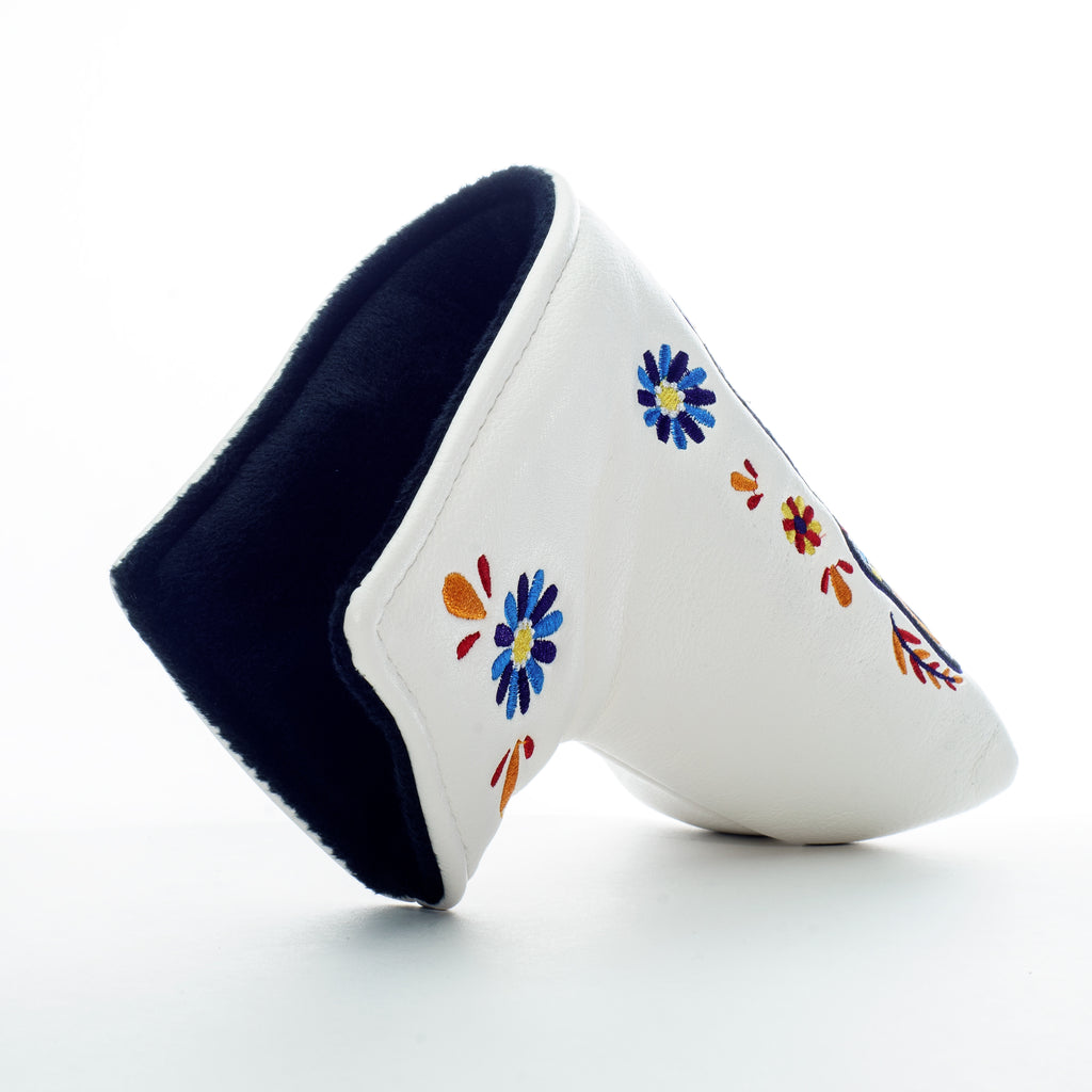 French Bulldog Sugar Skull magnetic Blade Mid Mallet Putter Head cover | 19thHoleCustomShop