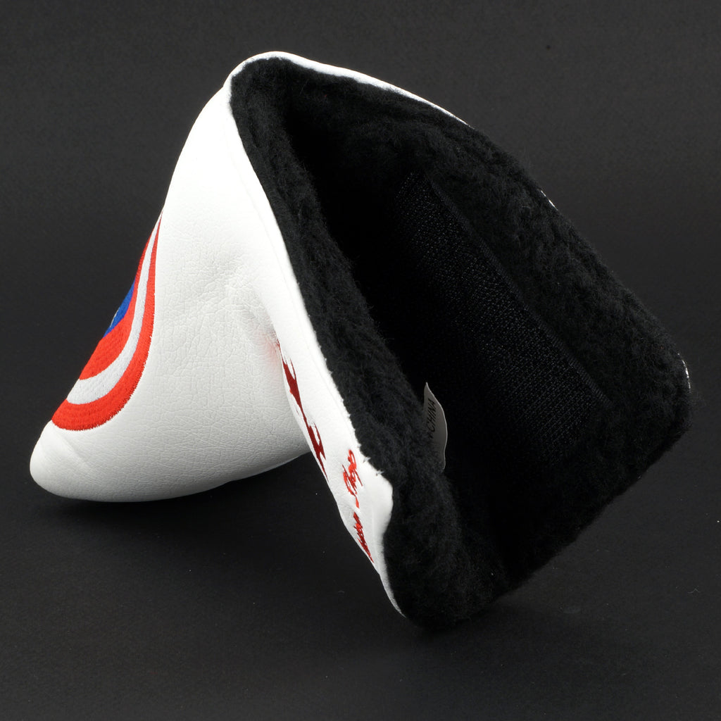 American Shield Blade Putter Head cover, White
