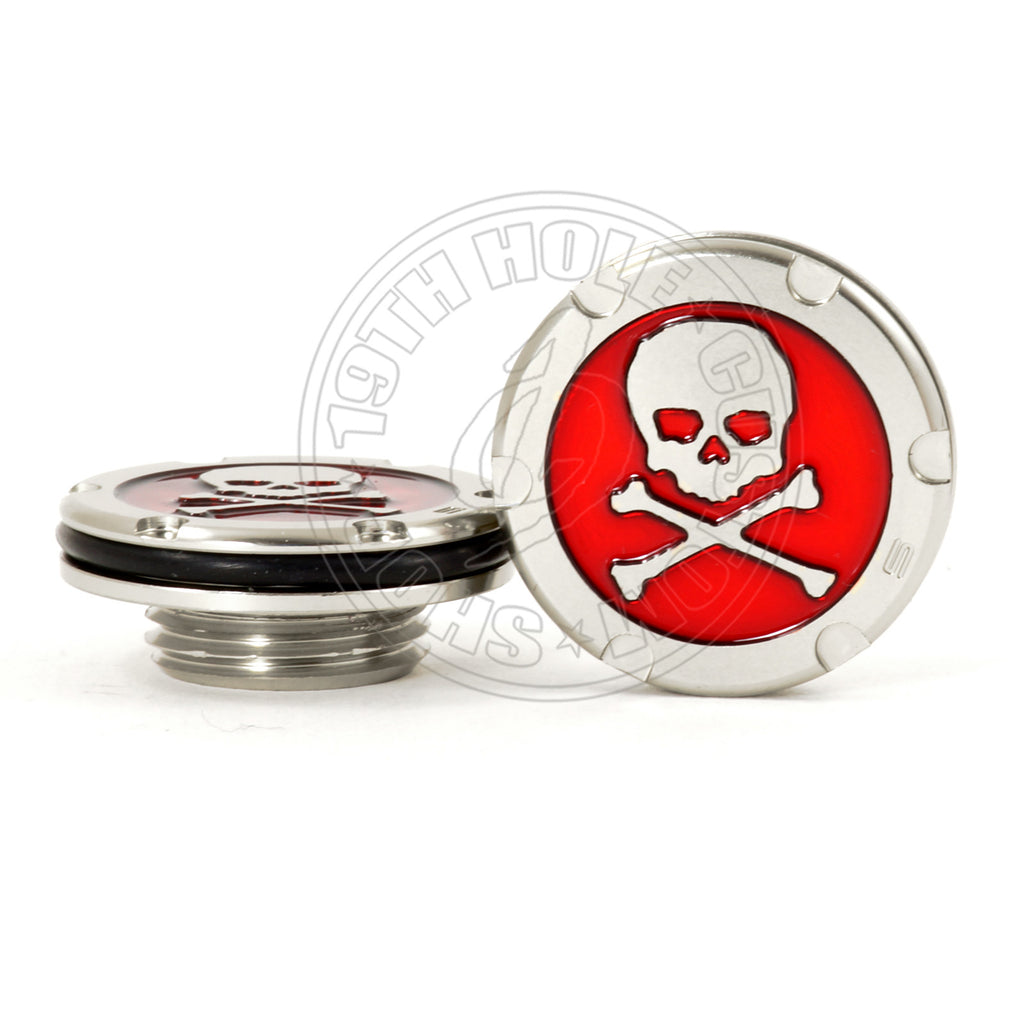 Tour Style Red Skull Scotty Cameron Mallet Putter Weights | 19th Hole Custom Shop