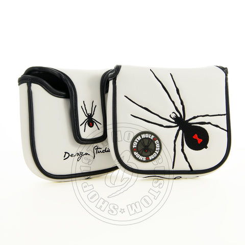 White Spider Mallet Putter Head cover | 19th Hole Custom Shop