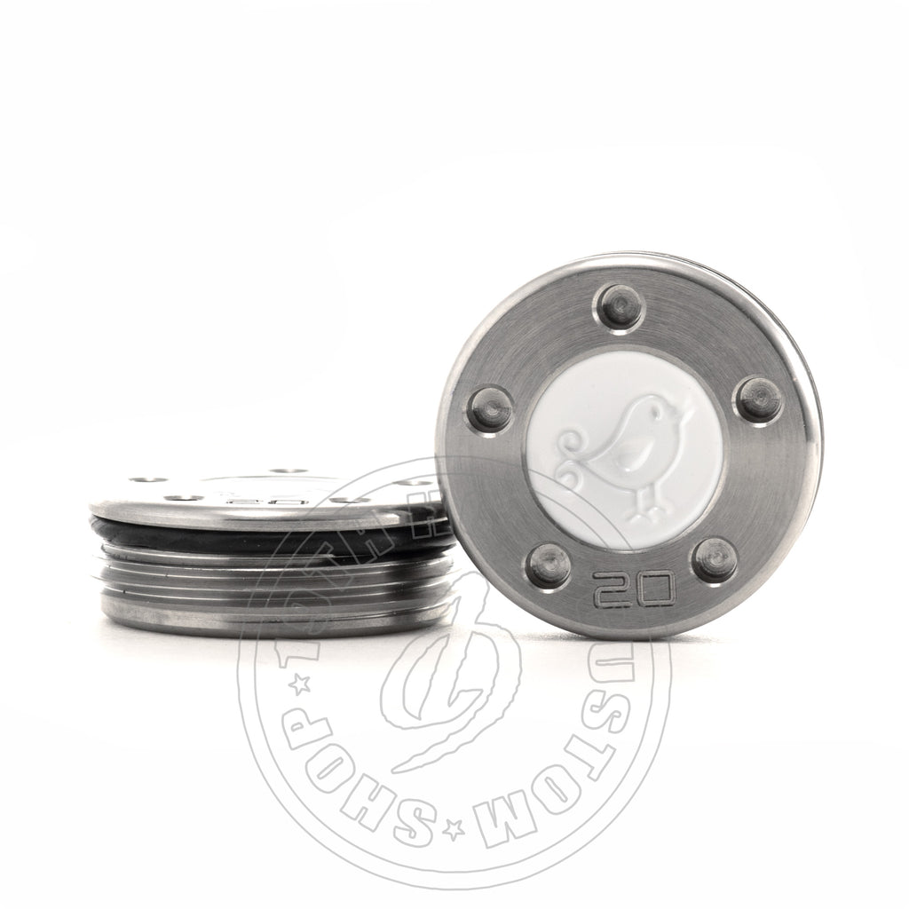 Custom White Birdie Scotty Cameron Putter Weights | 19th Hole Custom Shop