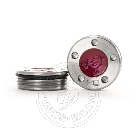 Custom Red Birdie Scotty Cameron Putter Weights | 19th Hole Custom Shop