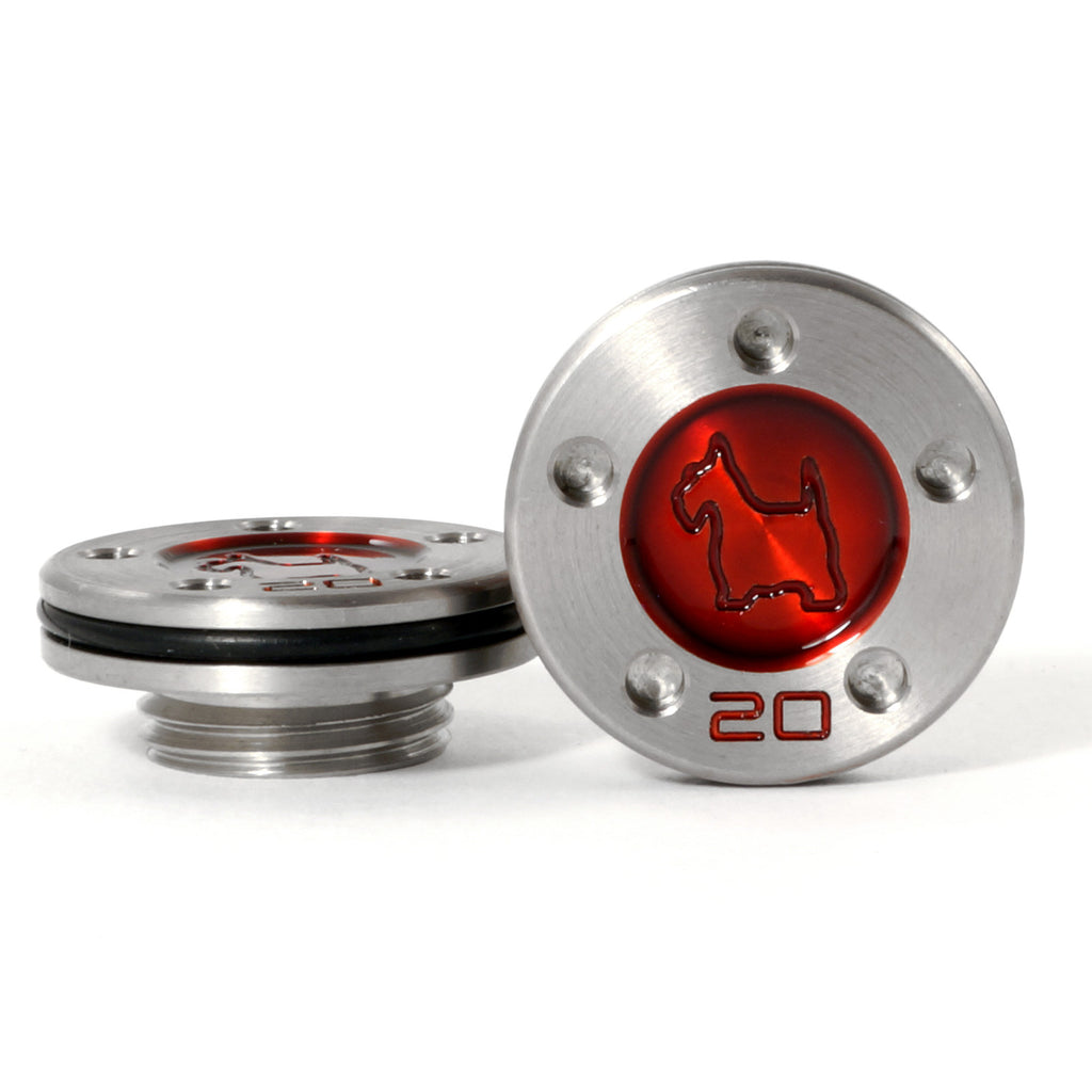 Custom Red Scottie Dog Scotty Cameron Fastback Squareback Putter Weights | 19th Hole Custom Shop