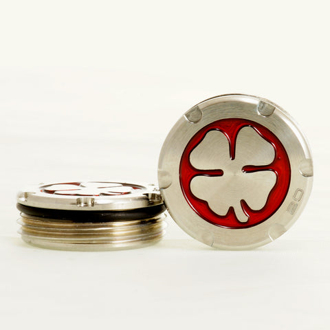 2 Custom Deluxe Tour Style Red Lucky Clover Scotty Cameron Putter Weights | 19th Hole Custom Shop