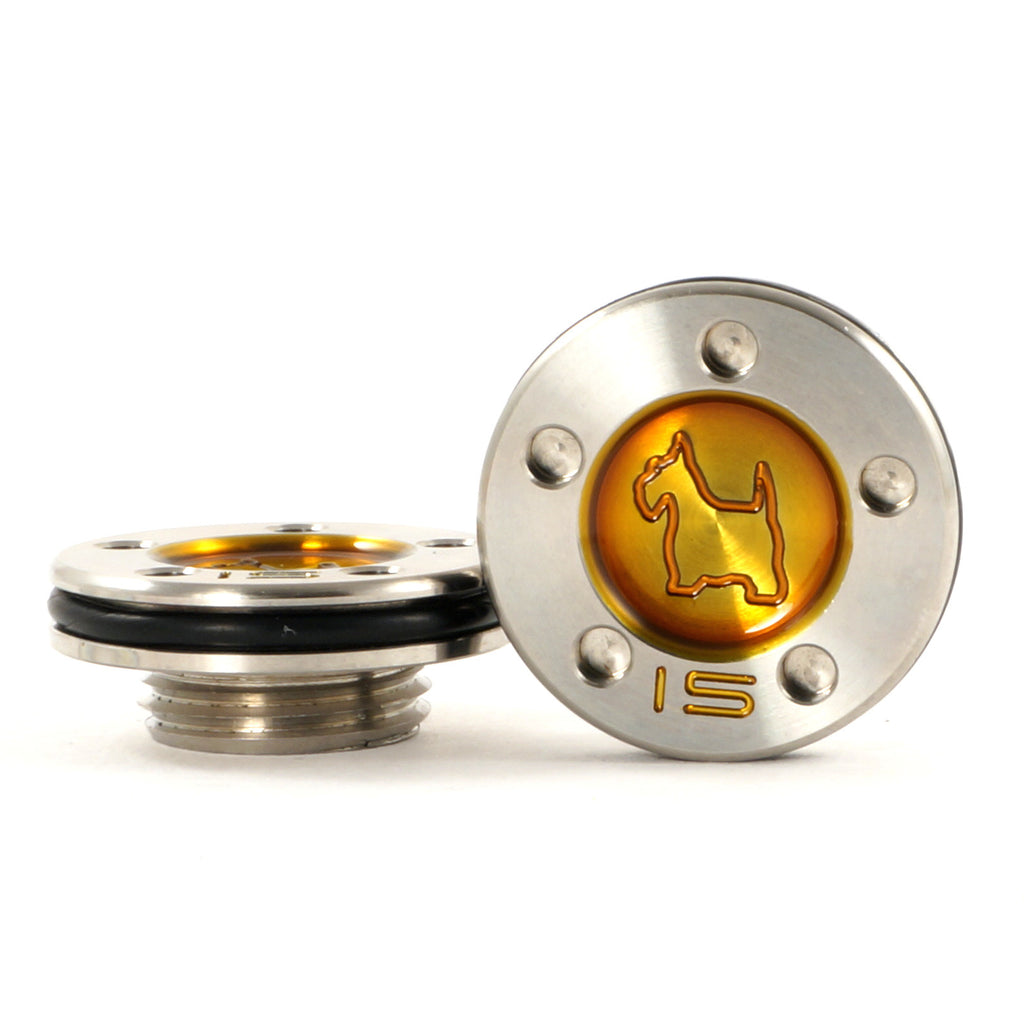 Gold Scottie Dog Scotty Cameron Mallet Putter Weights | 19th Hole Custom Shop