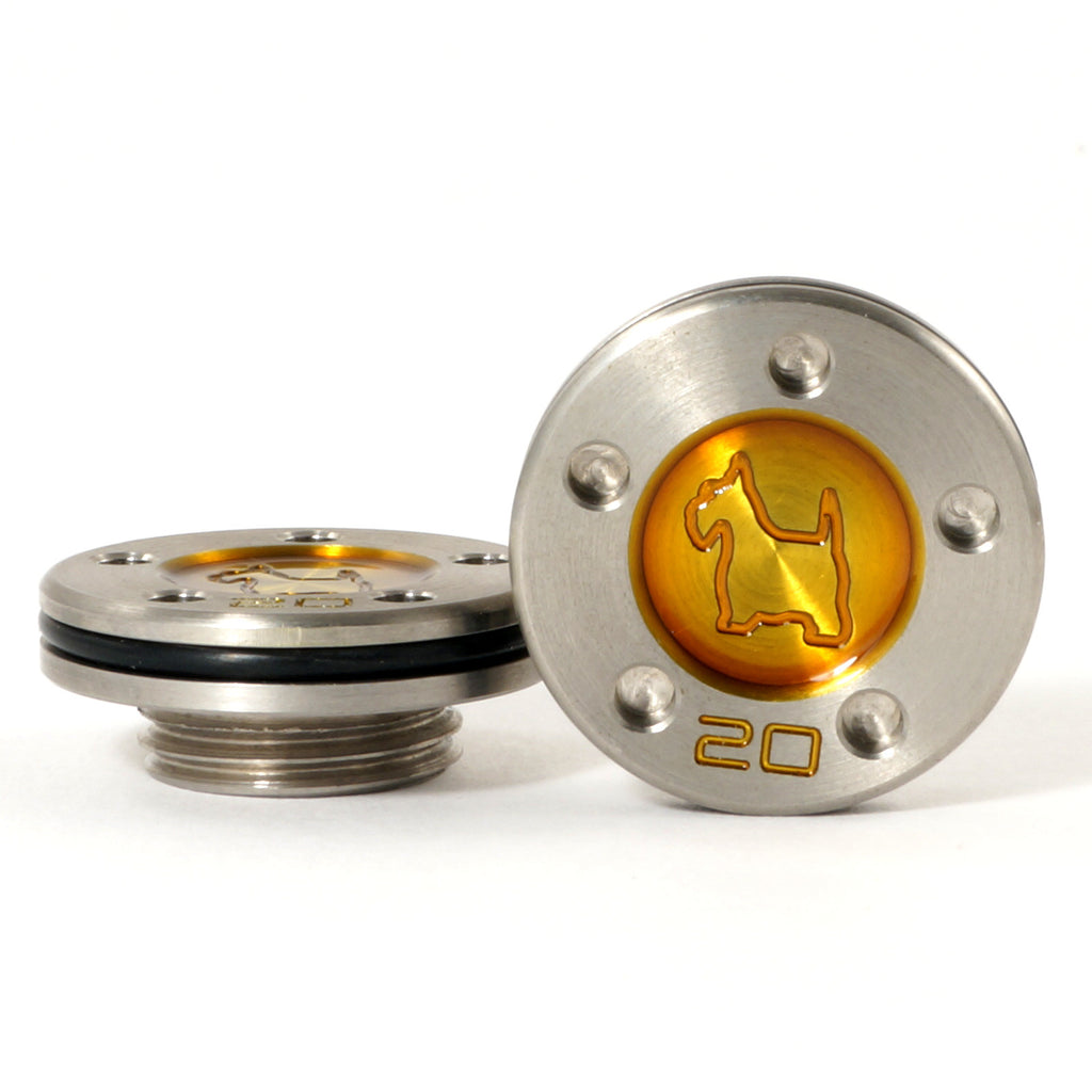 Gold Scottie Dog Scotty Cameron Fastback Squareback Mallet Putter Weights | 19th Hole Custom Shop