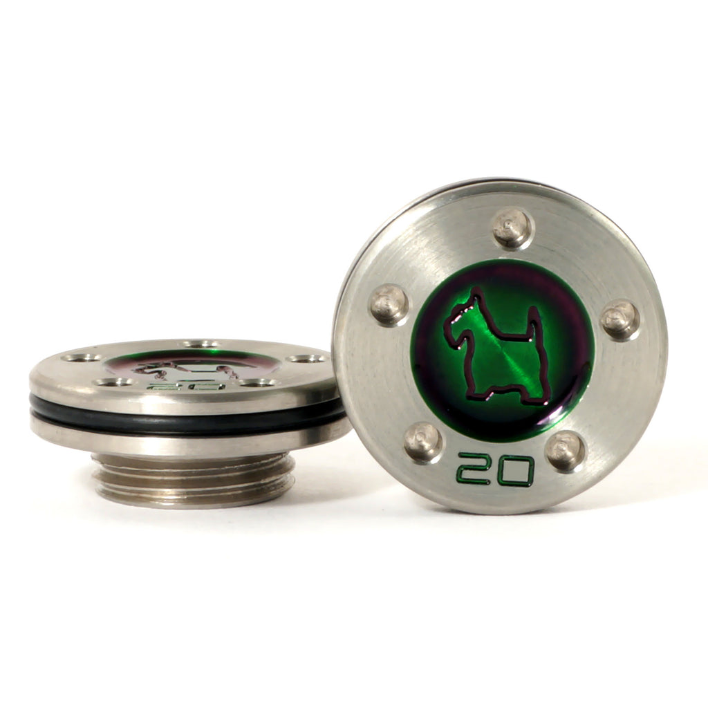 Green Scottie Dog Scotty Cameron Fastback Squareback Putter Weights | 19th Hole Custom Shop