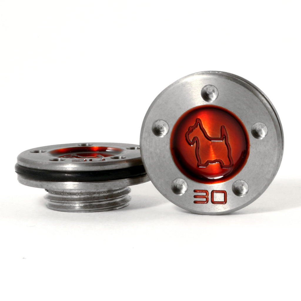 Heavy Red Scottie Dog Scotty Cameron Fastback Squareback Mallet Putter Weights | 19th Hole Custom Shop