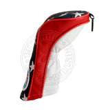 US Flag Stars and Stripes Fairway Metal Woods Head Cover, Blue/Red/White