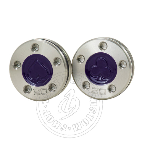 Purple Play Card Spades Clubs Scotty Cameron Putter Weights | 19th Hole Custom Shop