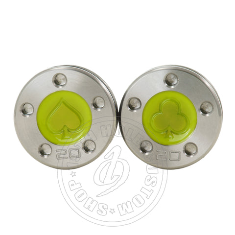 Yellow Play Card Spades Clubs Scotty Cameron Putter Weights | 19th Hole Custom Shop