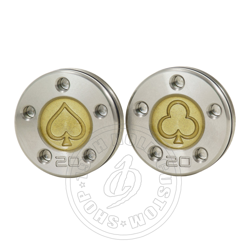 Gold Play Card Spades Clubs Scotty Cameron Putter Weights | 19th Hole Custom Shop