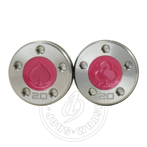 Pink Play Card Spades Clubs Scotty Cameron Putter Weights | 19th Hole Custom Shop