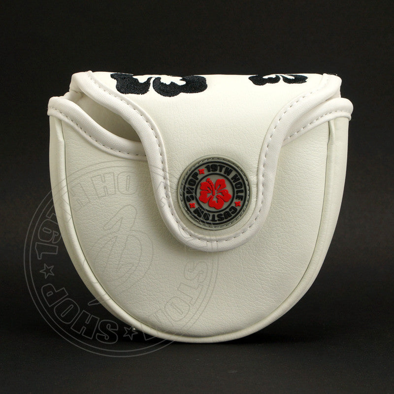 White Hibiscus Ping Golf Mallet Putter Head Cover | 19th Hole Custom Shop
