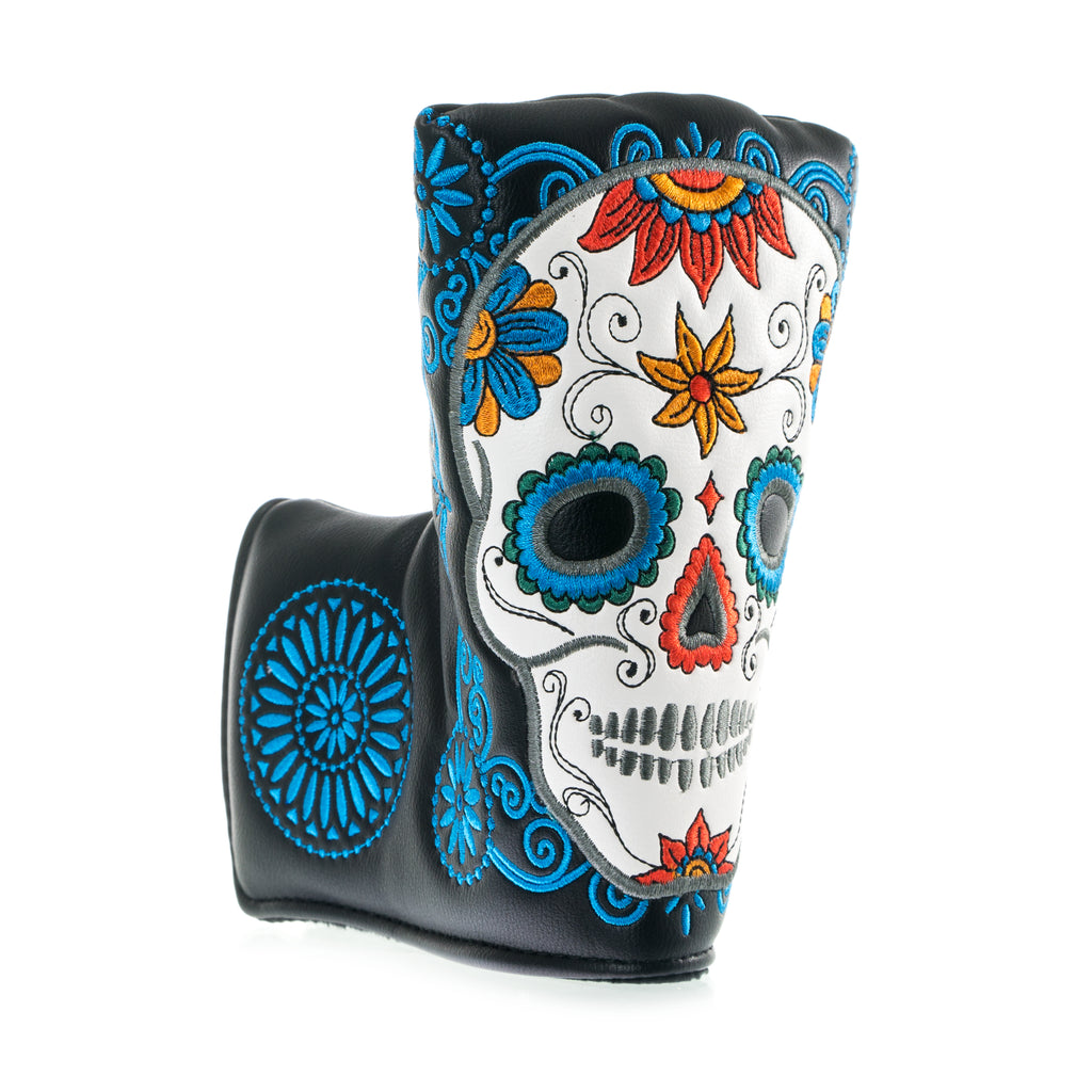 Dia de los Muertos Sugar Skull Benttinardi Blade & Mid Mallet Putter Head cover | 19th Hole Custom Shop
