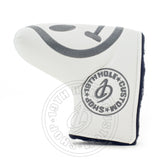 White Smile Face Scotty Cameron Blade Mid Mallet Putter Head Cover | 19th Hole Custom Shop