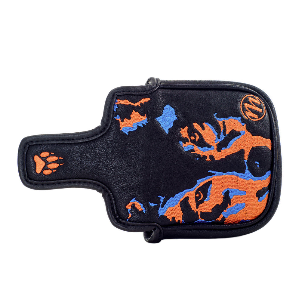 Black Wolf Head Odyssey Mallet Putter Head cover | 19th Hole Custom Shop