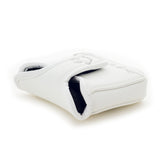 White Smile Face Magnetic Mallet Putter Head cover | 19th Hole Custom Shop