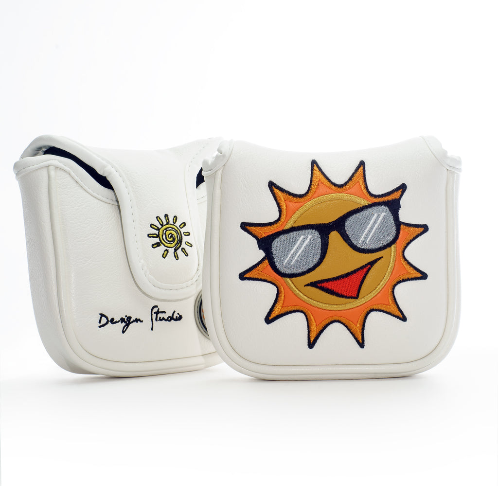 Summer Sun Sunglasses Mallet Putter Head cover | 19thHoleCustomShop