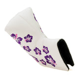 Purple Hibiscus Blade Mid Mallet Putter Head Cover | 19th Hole Custom Shop