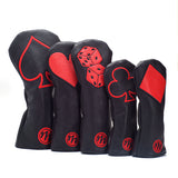 Black Playing Card Golf Fairway Suit Head covers | 19thHoleCustomShop