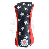 US Flag Stars and Stripes Driver Head cover, Blue/Red/White