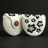 White Hibiscus Golf Mallet Putter Head Cover | 19th Hole Custom Shop