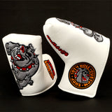 White Bulldog Head Cover for Blade and Mid size Mallet Putter | 19th Hole Custom Shop