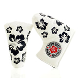 White Hibiscus Blade Mid Mallet Putter Head Cover | 19th Hole Custom Shop