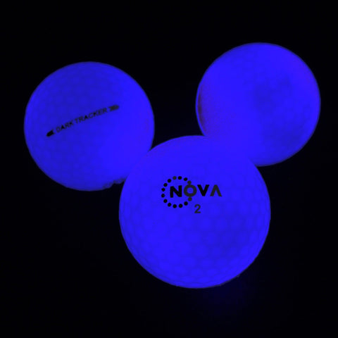 Dark Tracker LED Light-up Golf Ball, Blue, 3-pack