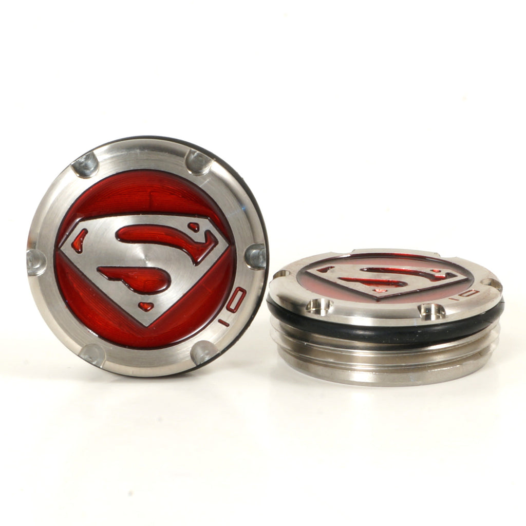 2 of Deluxe Tour Style Red Superman Scotty Cameron Putter Weights | 19th Hole Custom Shop