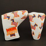 White US Flag Dancing Scottie Dog Blade & Mid Mallet Putter Head Cover | 19th Hole Custom Shop
