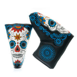 Dia de los Muertos Sugar Skull Blade & Mid Mallet Putter Head cover | 19th Hole Custom Shop