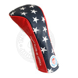 US Flag Stars and Stripes Driver Head cover, Blue/Red/White