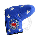 Blue US Flag Stars & Stripes Odyssey Blade Mid Mallet Putter Head Cover | 19th Hole Custom Shop
