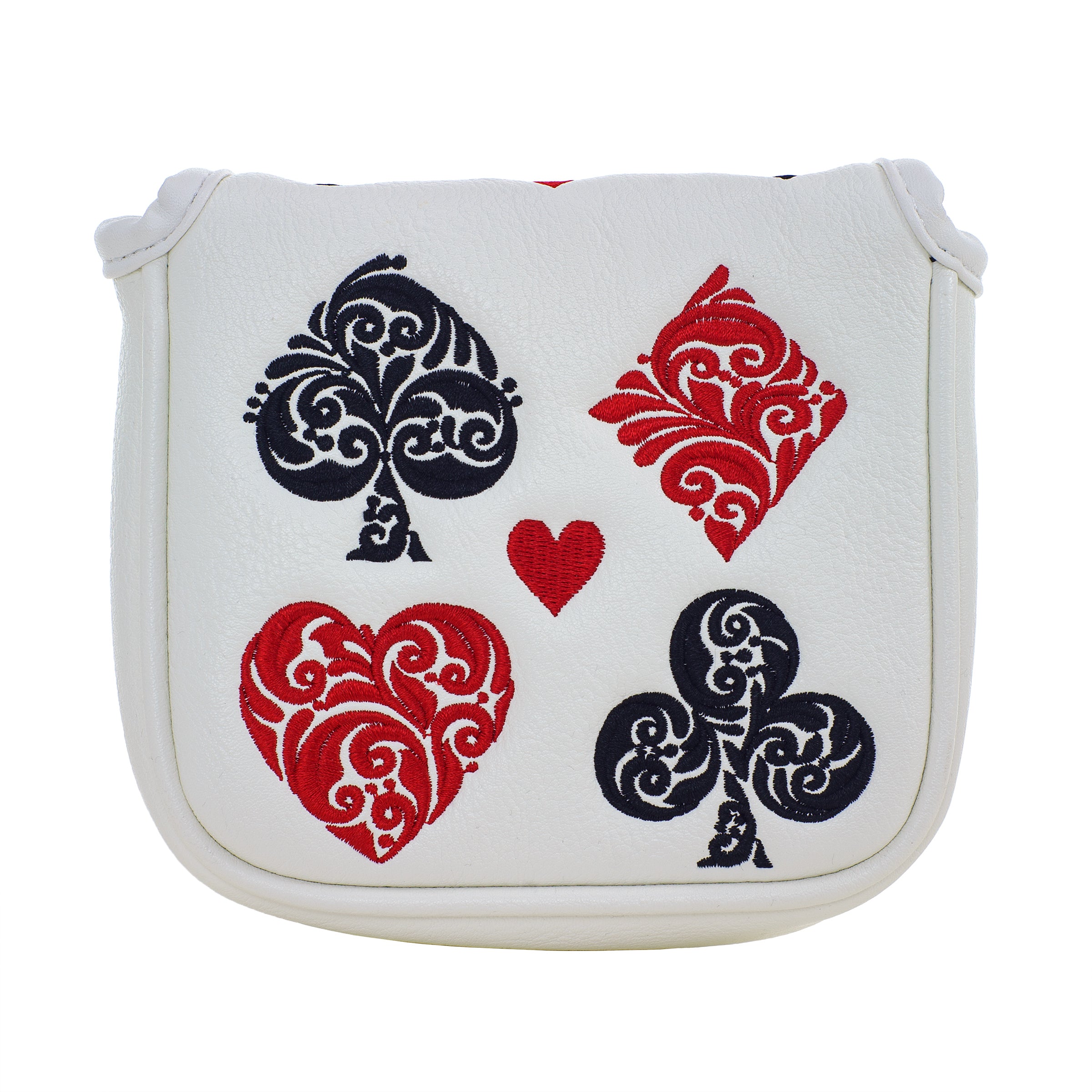White Playing Card Golf Mallet Putter Headcover | 19th Hole Custom Shop ...