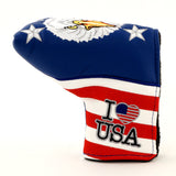 I Love USA Eagle Scotty Cameron Blade and Mid Mallet Putter Head Cover | 19th Hole Custom Shop