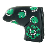 Black Clover & Horseshoe Scotty Cameron Blade & Mid Mallet Putter Head Cover | 19th Hole Custom Shop