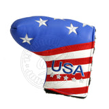 Blue US Flag Stars & Stripes Scotty Cameron Blade Mid Mallet Putter Head Cover | 19th Hole Custom Shop