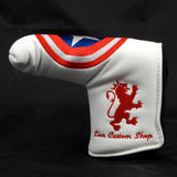 White American Shield Blade Putter Head cover | 19th Hole Custom Shop