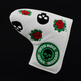 White Skull and Roses PXG Blade & Mid Mallet Putter head Cover | 19th Hole Custom Shop