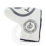 White Smile Face Scotty Cameron Blade Mid Mallet Putter Head Cover | 19th Hole Custom Shop