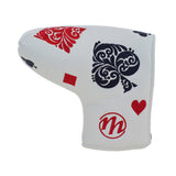 Playing Card Suite Cleveland Blade Mid Mallet Putter Head cover | 19th Hole Custom Shop