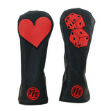 Black Playing Card Golf Fairway Wood Head covers | 19thHoleCustomShop