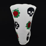 White Skull and Roses Ping Blade & Mid Mallet Putter head Cover | 19th Hole Custom Shop