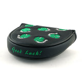 4-Leaf Clover and Horseshoe odyssey mallet putter head cover | 19th Hole Custom Shop